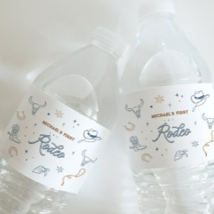 First Rodeo Water Bottle Label
