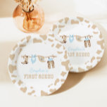 First Rodeo Western Cowboy 1st Birthday Paper Plat Paper Plate<br><div class="desc">First Rodeo western cowboy 1st birthday party theme.</div>