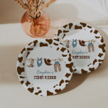 First Rodeo Western Cowboy 1st Birthday Paper Plat Paper Plate<br><div class="desc">First Rodeo western cowboy 1st birthday party theme.</div>