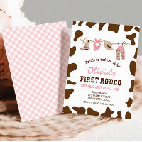 First Rodeo Western Cowboy First Birthday Invitati