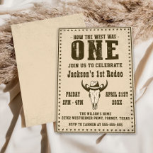 First Rodeo Western Cowboy First Birthday Party 