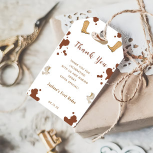 First Rodeo Western Cowboy Gift Tags