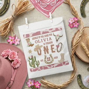 First Rodeo Western Cowgirl 1st Birthday Party Favour Bags