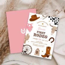 First Rodeo Western Wild West Girl First Birthday