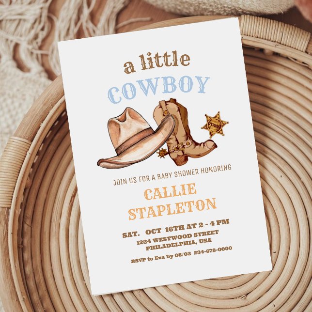  First Rodeo Wild West Party Baby Shower Boy  Invitation (Creator Uploaded)