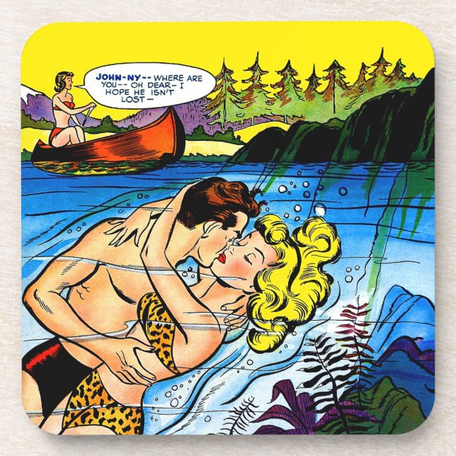 First Romance 07 Pretty Girl Vintage Comics Coaster (Front)