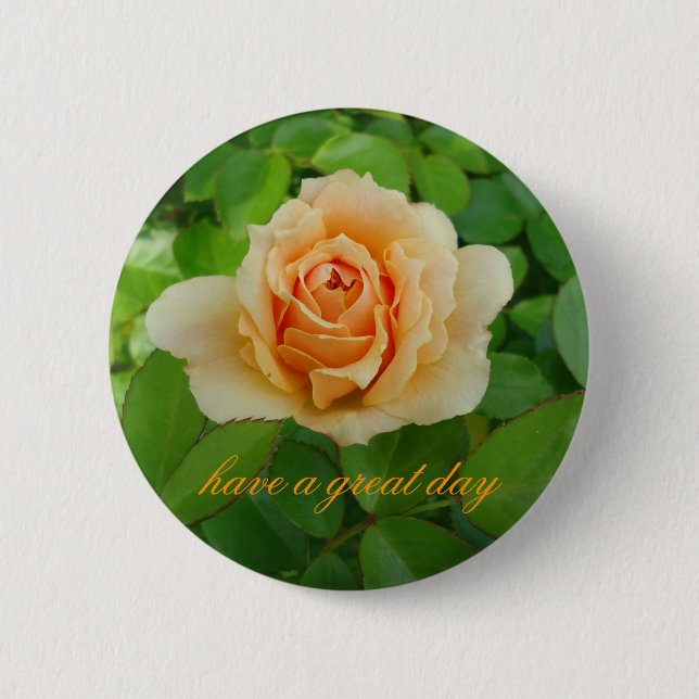 First Rose 6 Cm Round Badge (Front)