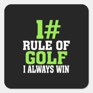 First Rule Of Golf Square Sticker
