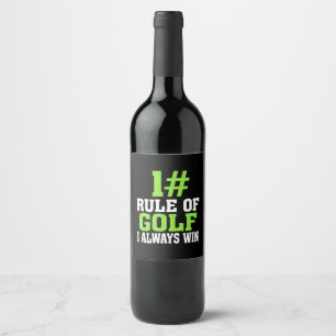 First Rule Of Golf Wine Label