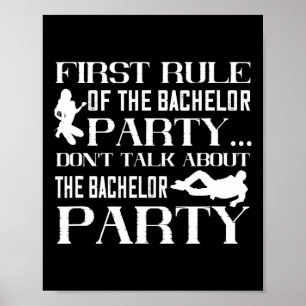 First Rule Stag Groomsmen Groom Wedding Bachelor P Poster