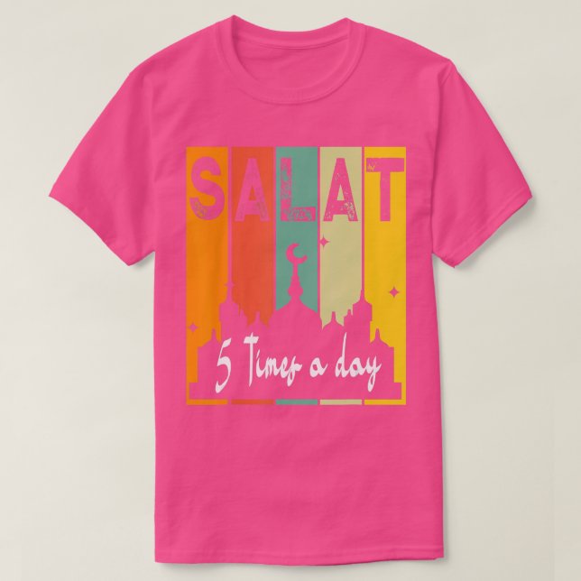 First Salat 5 Times Day Muslim Prayer Design Ramad T-Shirt (Design Front)