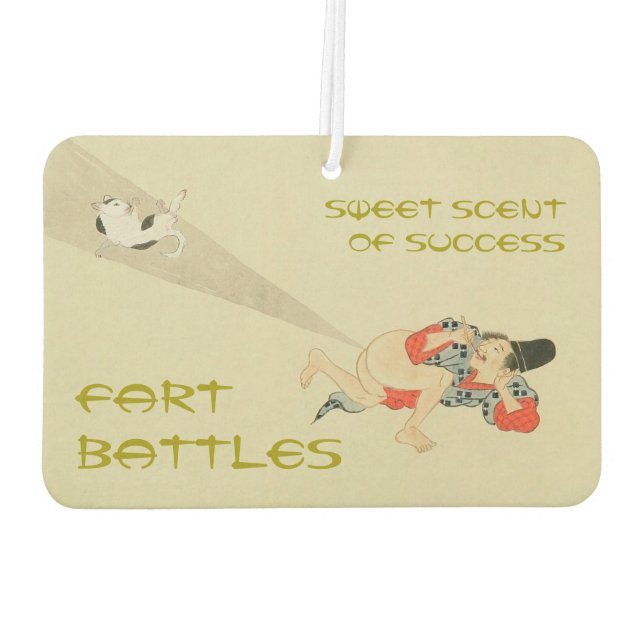 First Scroll, Ancient Japanese Fart Battles Car Air Freshener (Back)