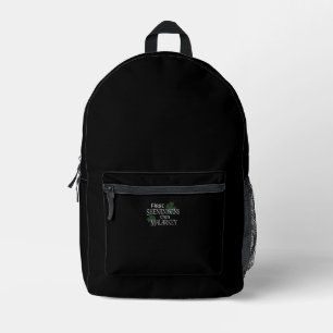 First Shenanigans Then Malarkey Funny Irish Pride Printed Backpack
