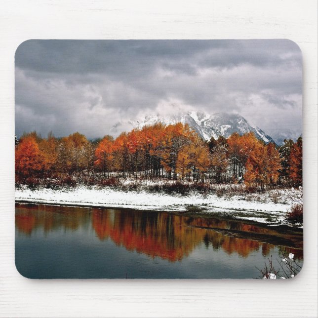 FIRST SNOW AT GRAND TETON MOUSE MAT (Front)