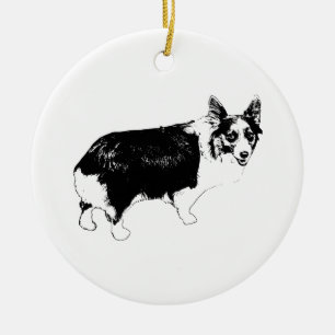 First-Snow Corgi Keepsake Ceramic Tree Decoration