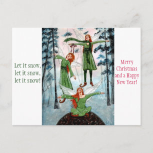 First Snow Fairyphoria Christmas Postcard