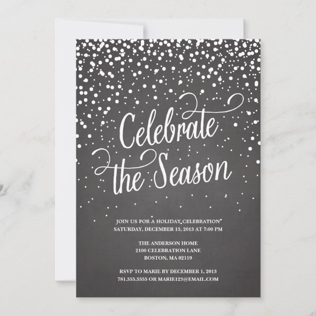 FIRST SNOW | HOLIDAY PARTY INVITATION (Front)