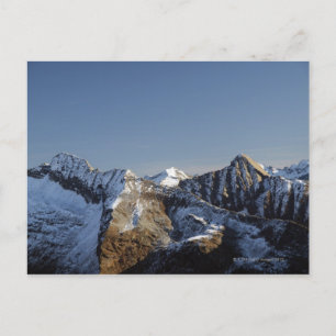 First snow on the mountains postcard