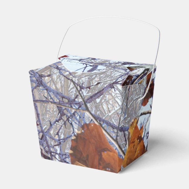 First Snow Winter Camouflage Decor Favour Box (Front Side)