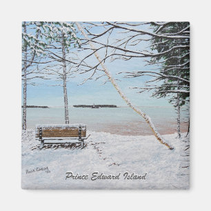 First Snowfall Square Magnet