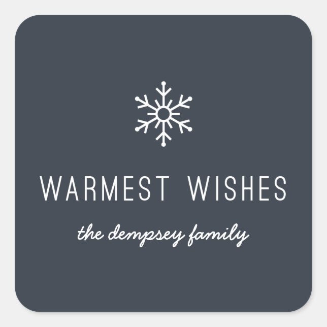 First Snowfall Sticker - Navy (Front)