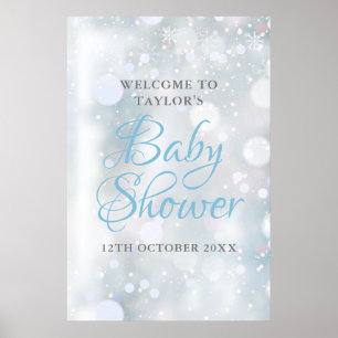 First Snowflakes Baby Shower / Sprinkle Welcome Poster