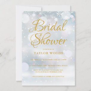 First Snowflakes bridal shower Invitation