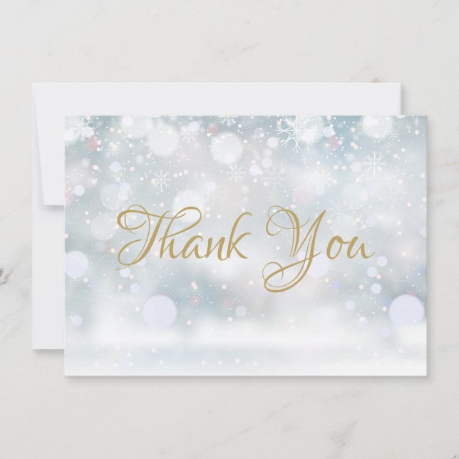 First Snowflakes Thank You Card (Front)