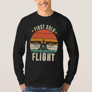First Solo Flight Plane Aircraft Pilot Flight 1 T-Shirt