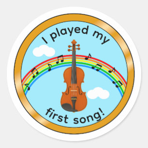 First Song Violin Medal Sticker