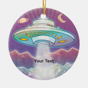 First Spaceship Ceramic Tree Decoration