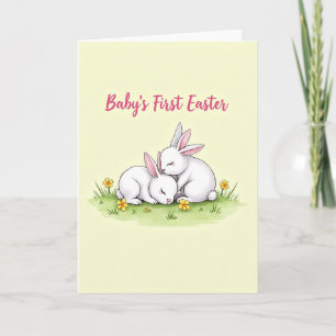 First Spring Bunny Hugs Card