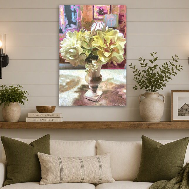 First Spring Flowers Daffodils Tulips PCM1 Canvas Print (Creator Uploaded)