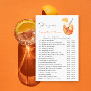 first spritz cocktail bridal shower Shoe game