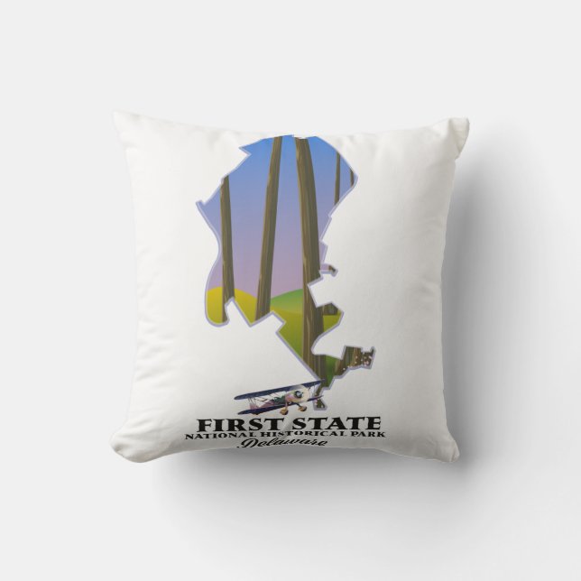 First State National Historical Park Delaware Cushion (Front)