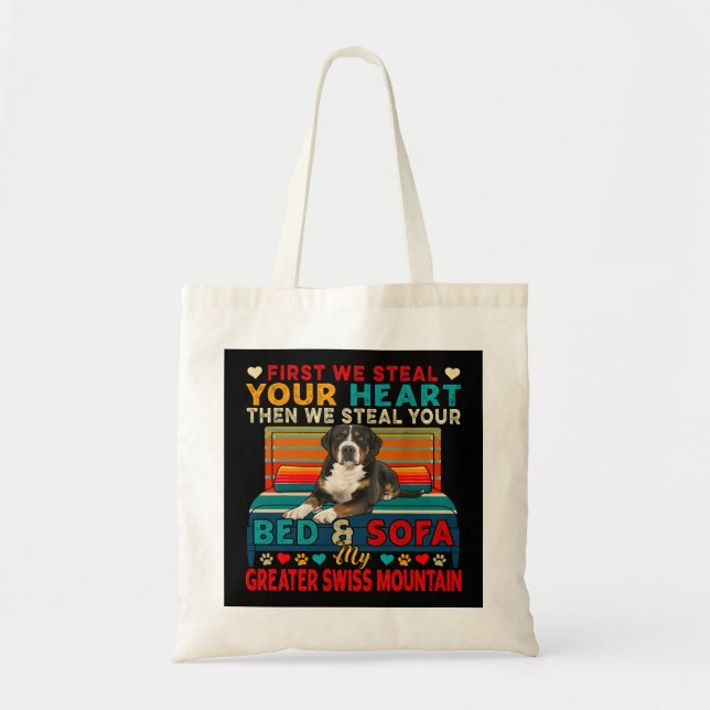 First Steal Cute Heart Then Bed And Sofa Shetland  Tote Bag (Front)