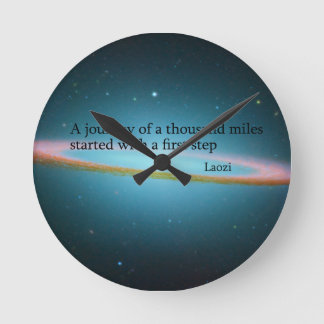 First Step Laozi Quote Clock