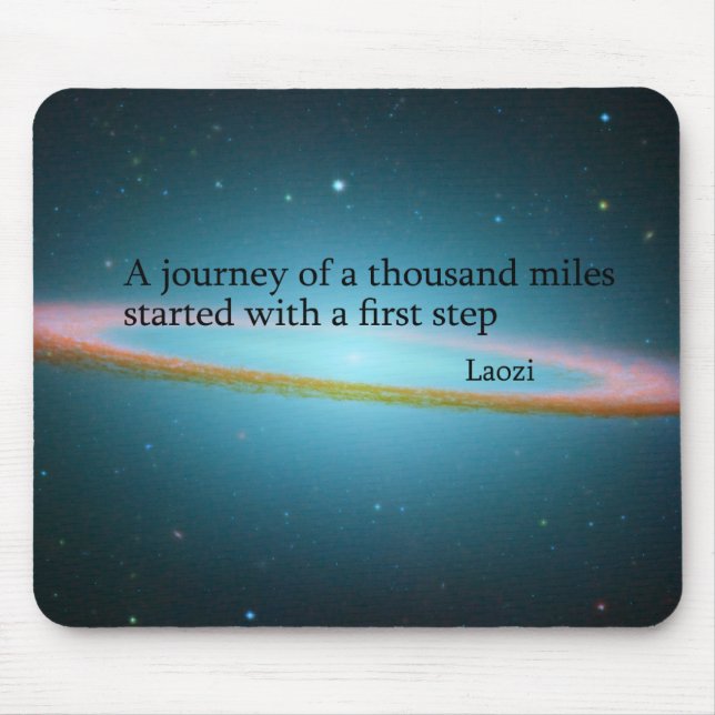 First Step Laozi Quote Mouse Pad (Front)