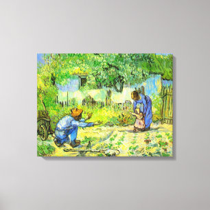 First steps, 1890 Vincent van Gogh Canvas Print