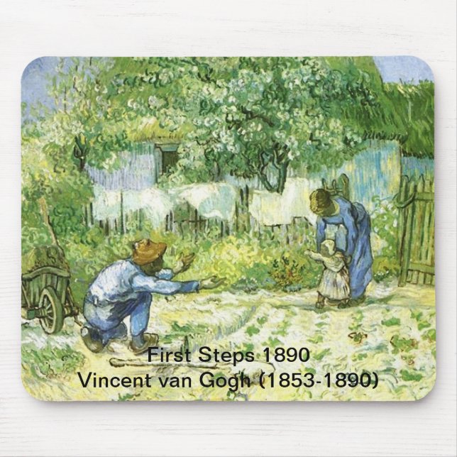First steps, 1890 Vincent van Gogh. Mouse Mat (Front)