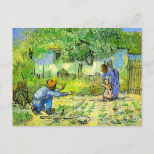 First steps, 1890 Vincent van Gogh. Postcard