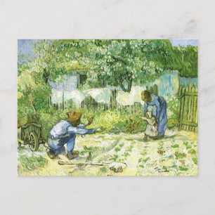 First steps, 1890 Vincent van Gogh. Postcard