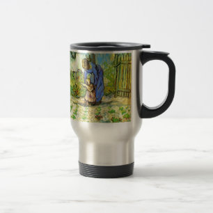 First steps, 1890 Vincent van Gogh. Travel Mug