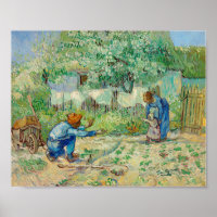 First Steps after Millet (1890) by Vincent