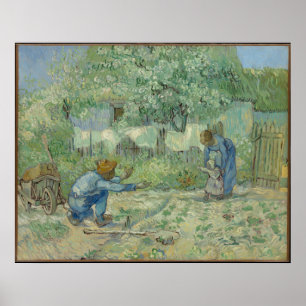 First Steps, after Millet 1890 Vincent van Gogh Poster