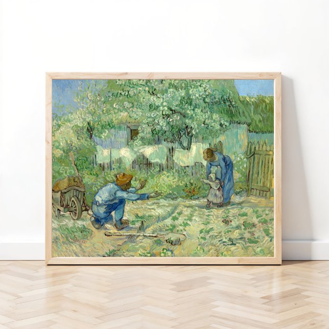 First Steps, after Millet by Vincent Van Gogh Art Poster (Creator Uploaded)