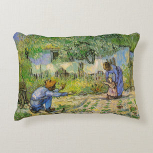 First Steps (after Millet) by Vincent van Gogh Decorative Cushion