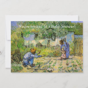 First Steps (after Millet) by Vincent van Gogh Invitation