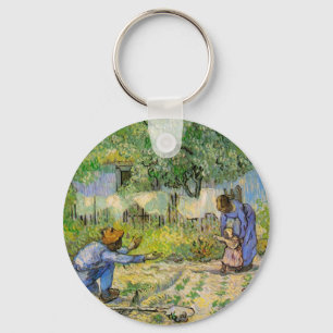First Steps (after Millet) by Vincent van Gogh Key Ring