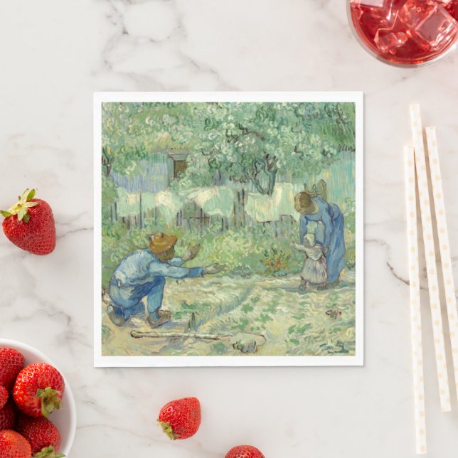 First Steps, after Millet by Vincent Van Gogh Napkin (Insitu)